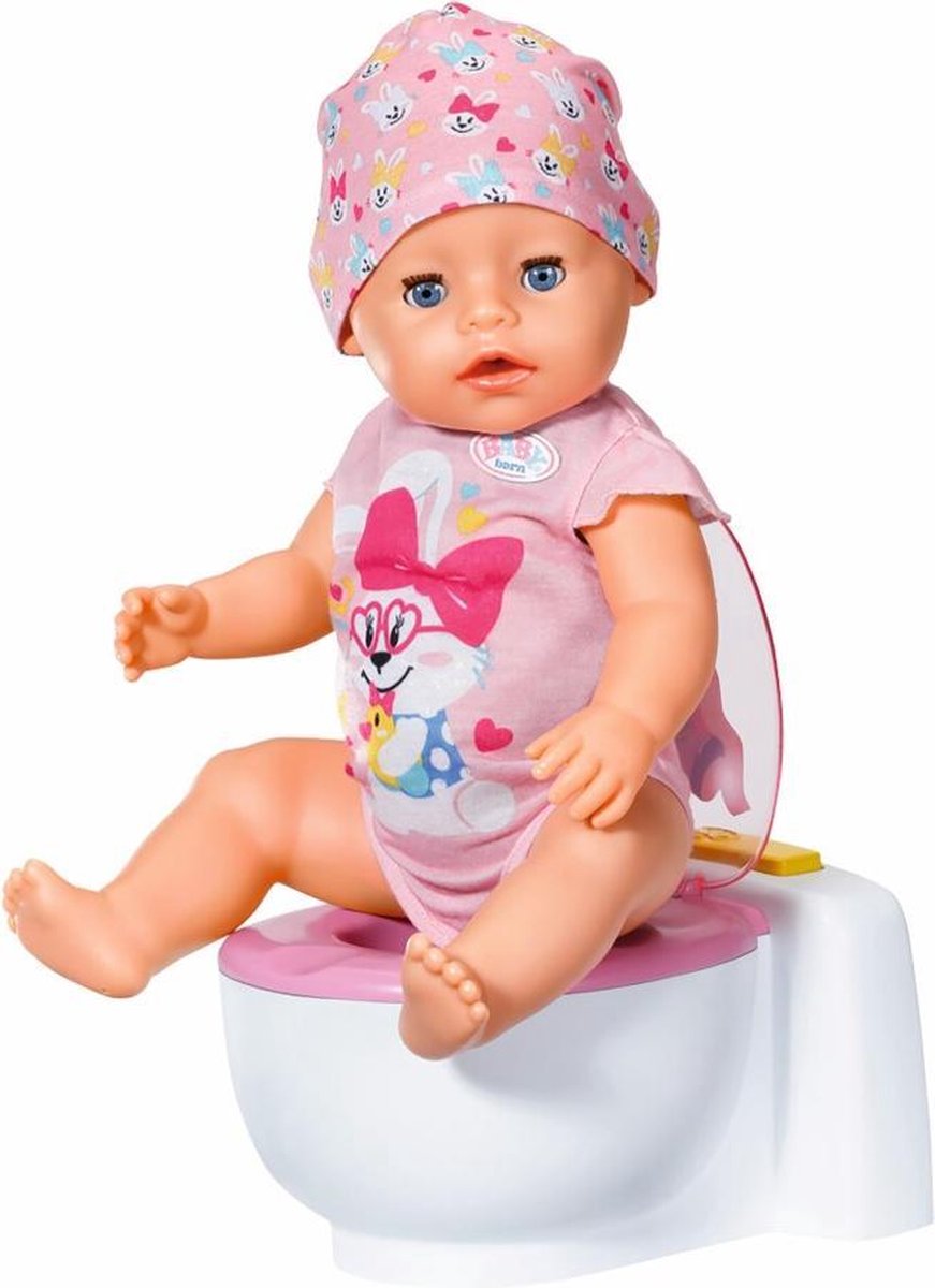 Baby Born toilet babypop junior 23,2 cm wit/roze