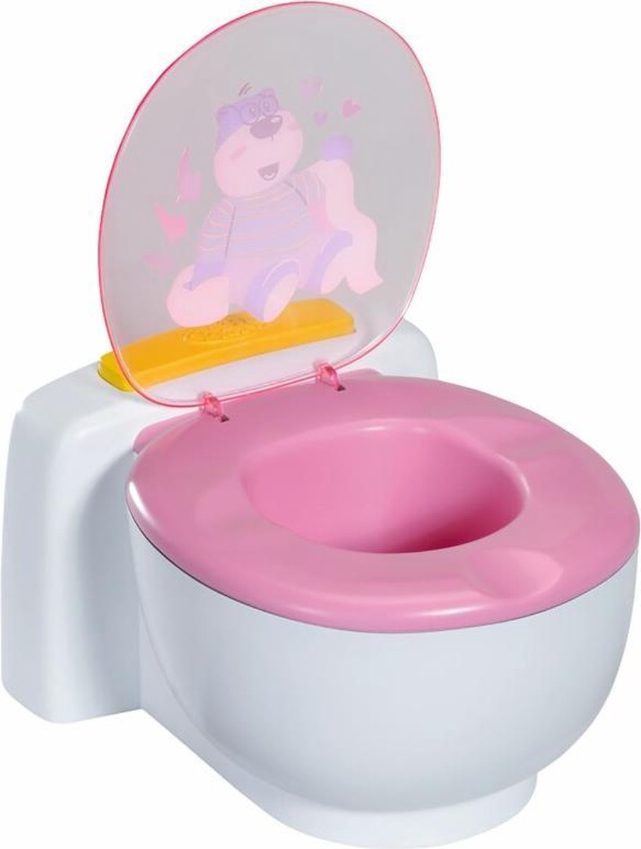 Baby Born toilet babypop junior 23,2 cm wit/roze