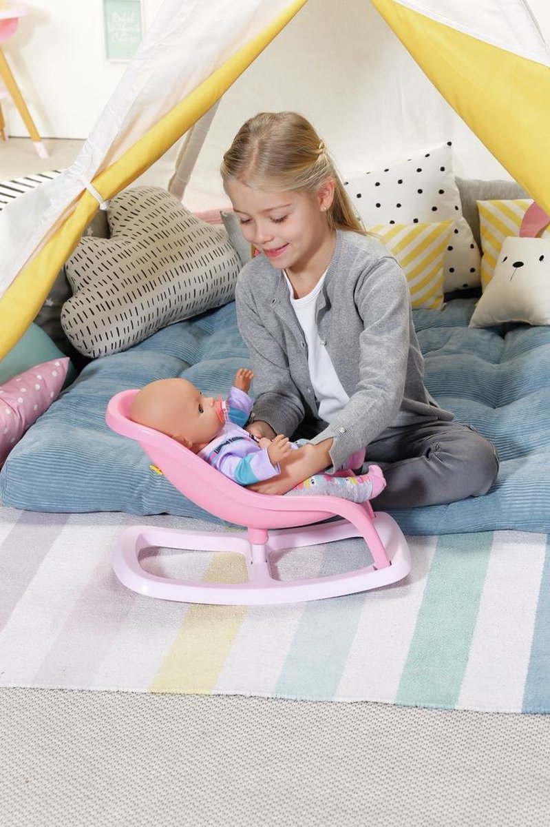 Zapf Creation BABY born wipstoel babypop meisjes 43 cm/paars - Roze
