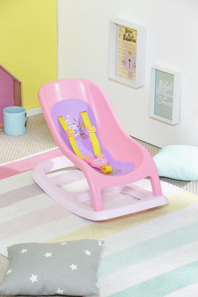 Zapf Creation BABY born wipstoel babypop meisjes 43 cm/paars - Roze