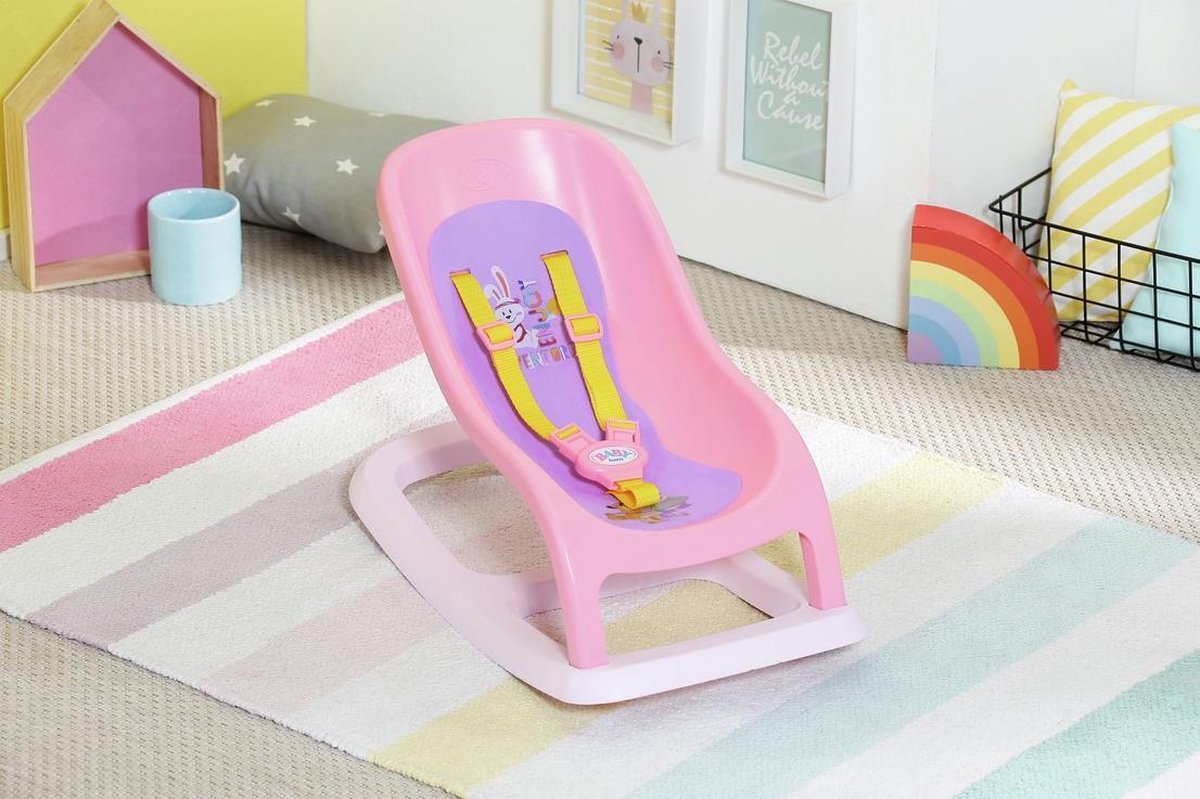 Zapf Creation BABY born wipstoel babypop meisjes 43 cm/paars - Roze
