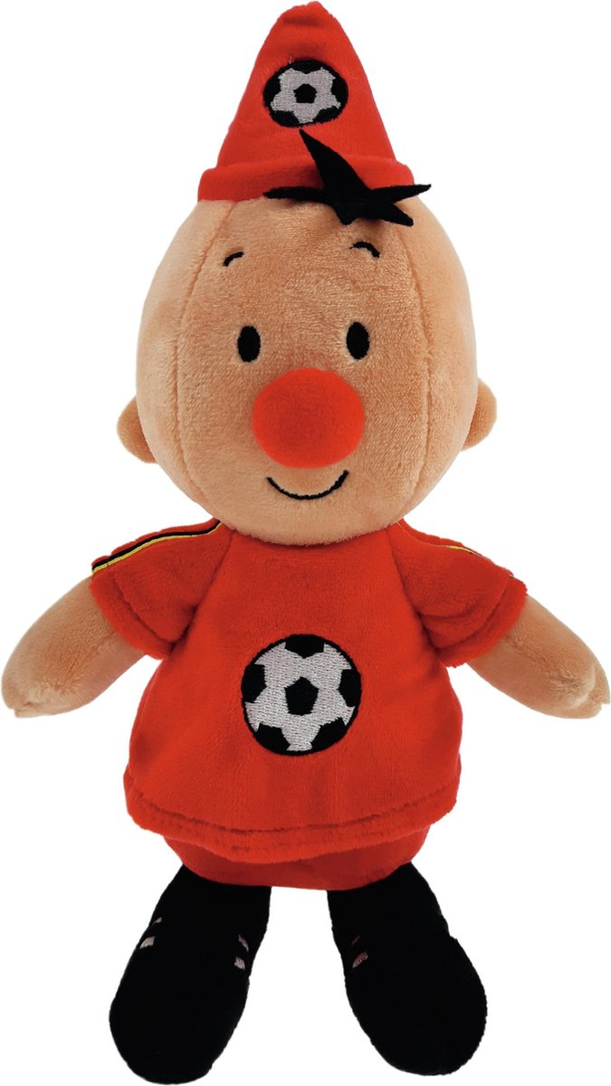 Studio 100 voetbalknuffel België Bumba 20 cm pluche - Rood