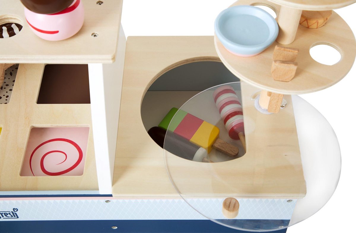 Small Foot ijsbuffet Fresh junior 41 x 47 cm hout blauw/ - Wit
