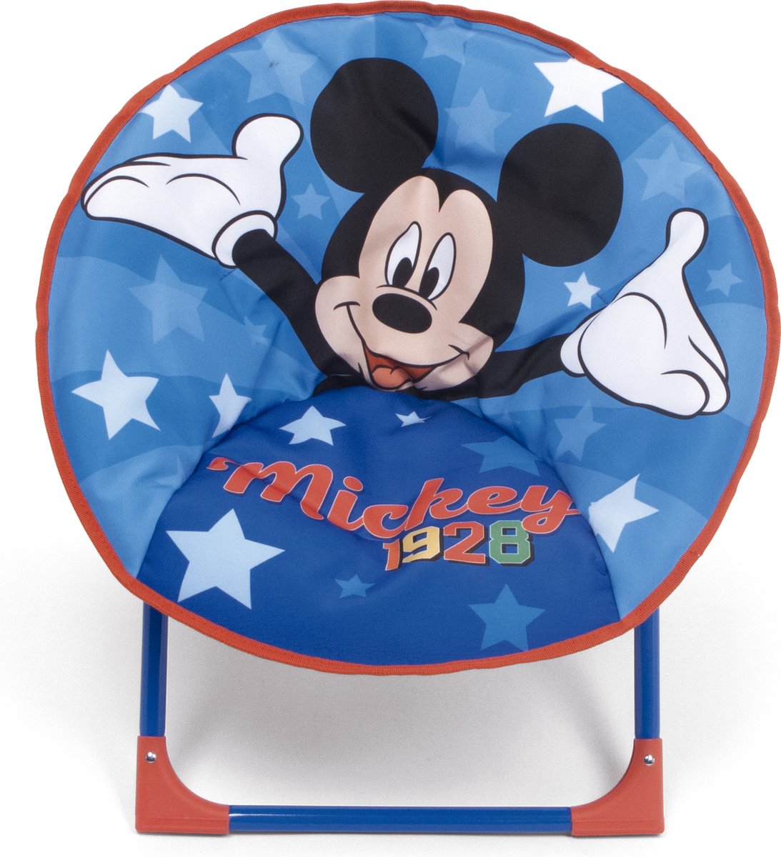 Disney stoel Mickey Mouse junior 50 cm polyester/rood - Blauw