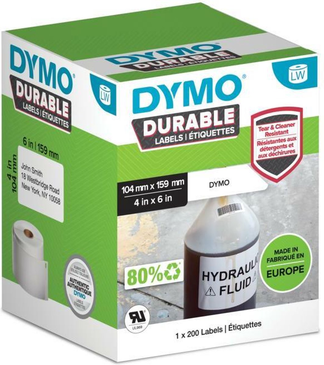 Dymo LW-Kunststoff-Etiketten 104 x 159 mm 1x 200 St.