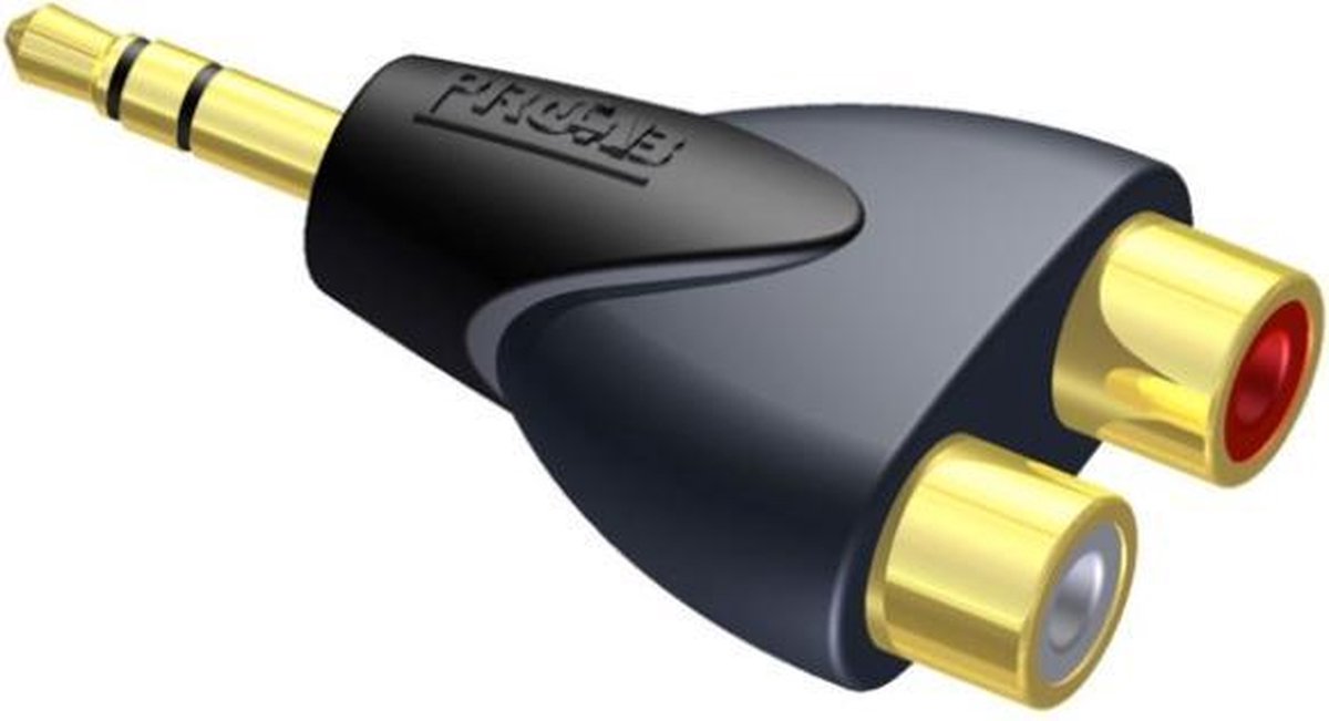 Procab CLP211 Classic 3.5mm jack male - 2x RCA female adapter