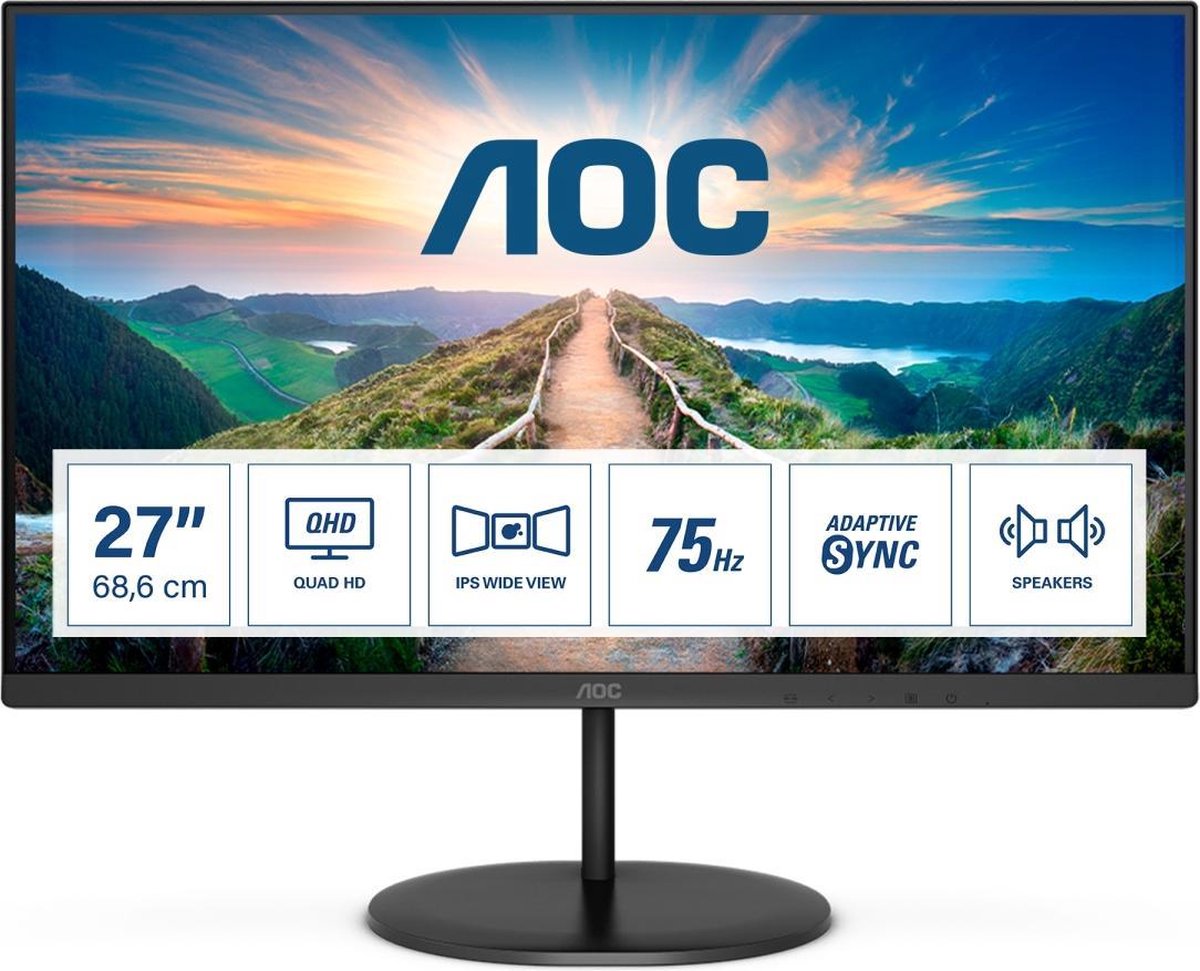 AOC Q27V4EA - Zwart