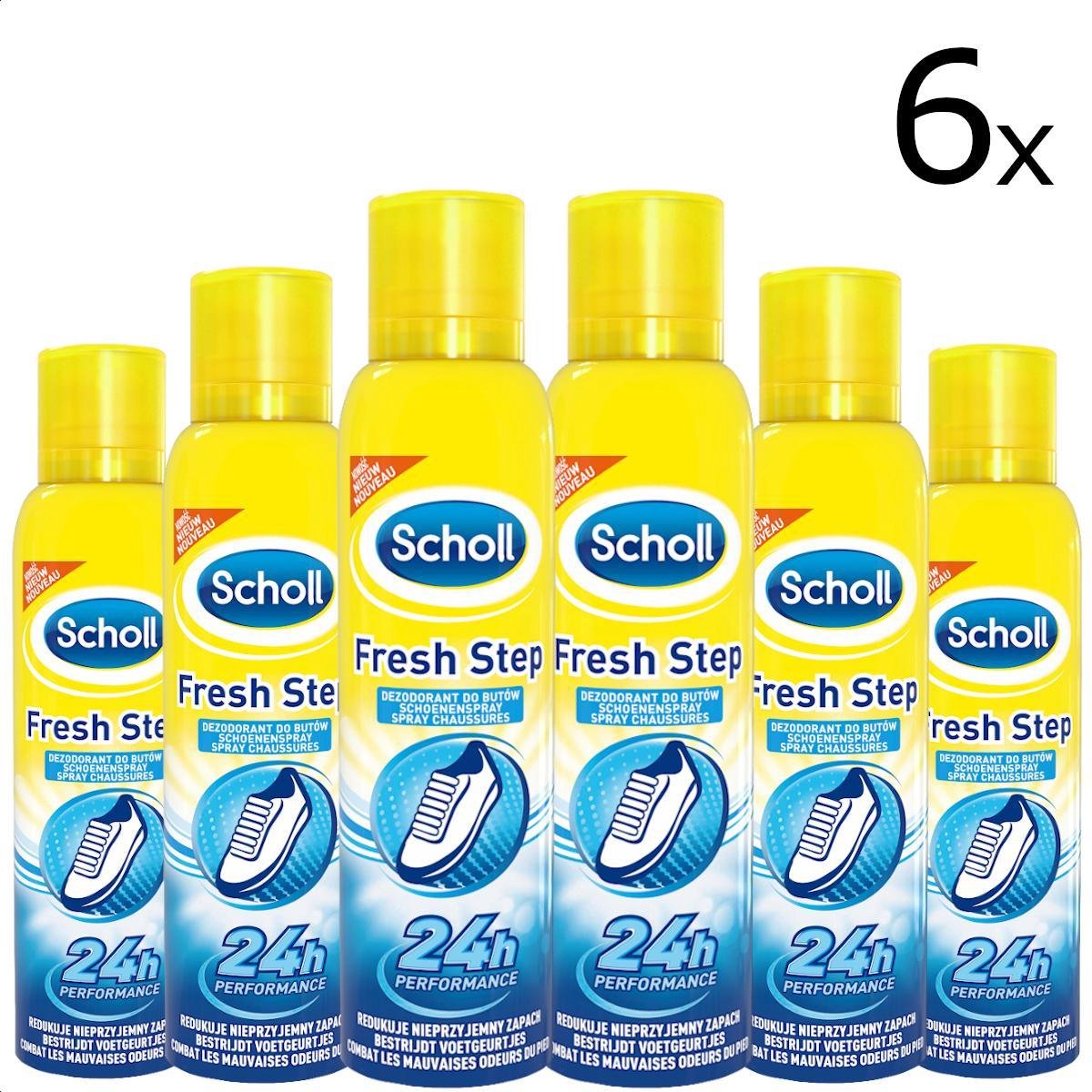 Scholl Fresh Step Spray Schoenen Voordeelverpakking 6x150ml