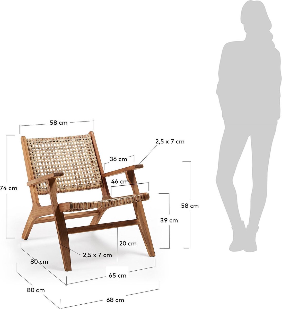 Kave Home Grignoon Tuinstoel - Beige