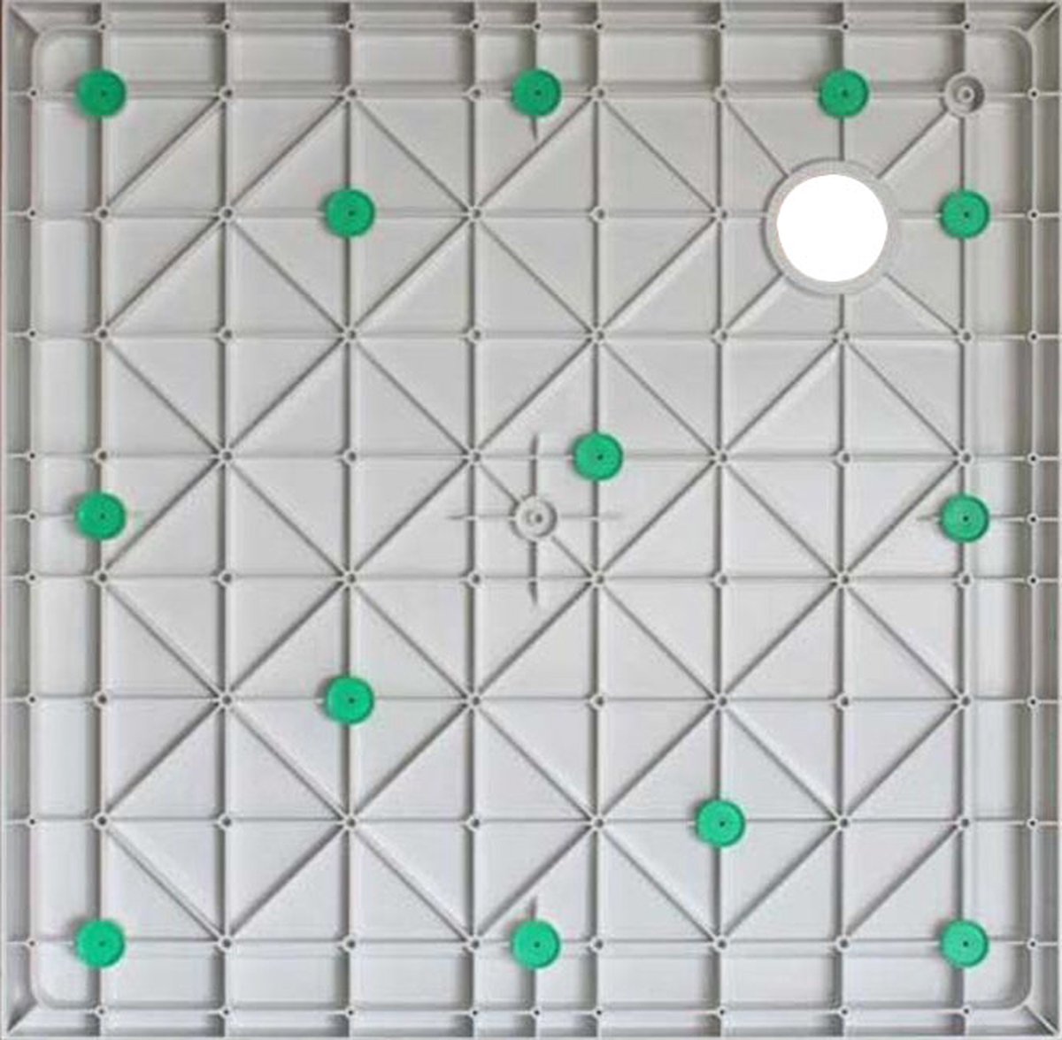 Wiesbaden Xellanz Douchebak 90x90x4cm SMC vierkant 21.3601 - Wit