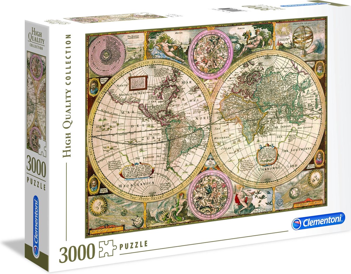 Clementoni Legpuzzel High Quality Collection - Oude Kaart 3000 Stukjes