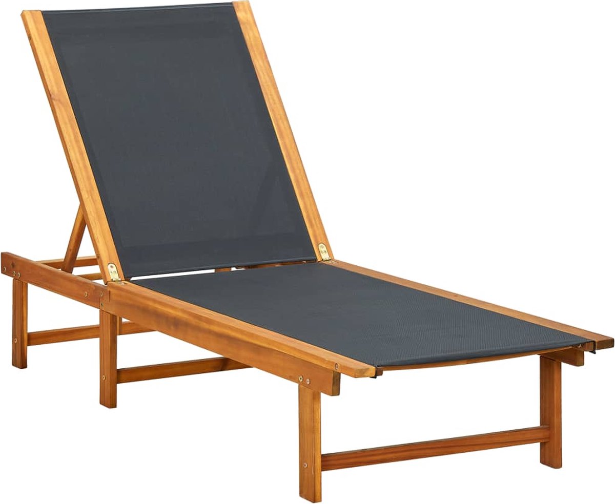 Vidaxl Ligbed Met Tafeltje Acaciahout - Bruin