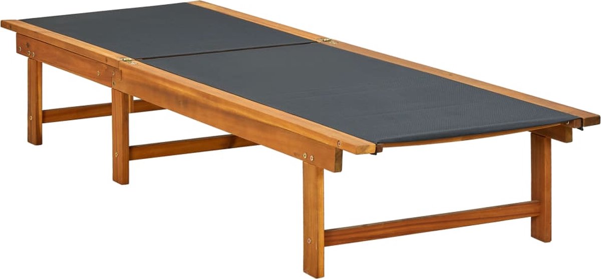 Vidaxl Ligbed Met Tafeltje Acaciahout - Bruin