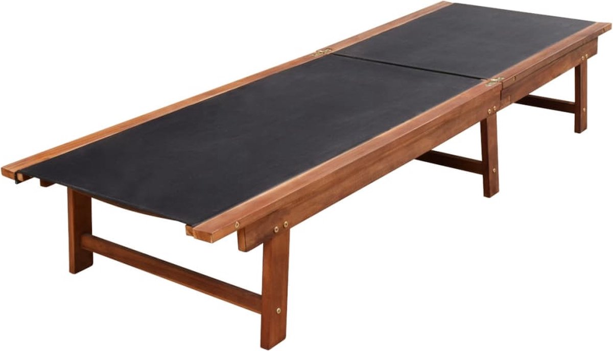 Vidaxl Ligbed Met Tafeltje Acaciahout - Bruin