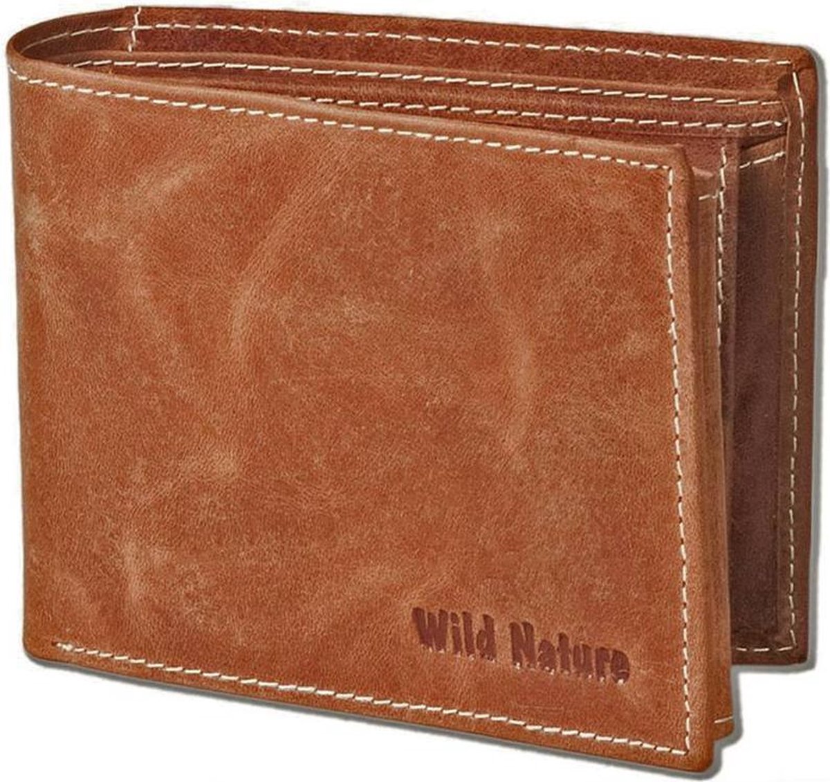 Wild Nature Leren Billfold Portemonnee Cognac - Bruin