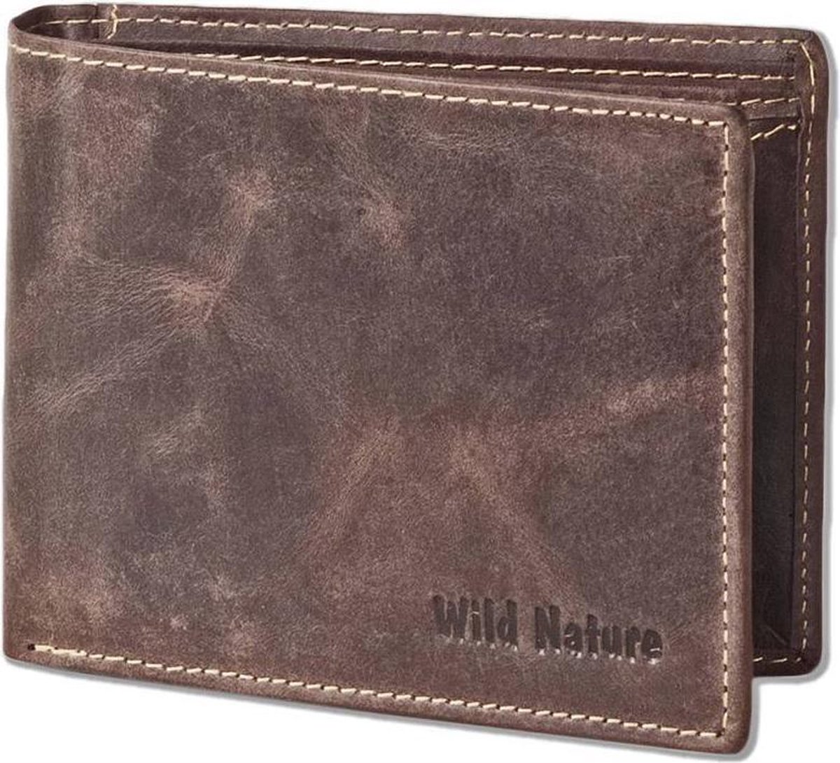 Wild Nature Leren Billfold Portemonnee - Bruin