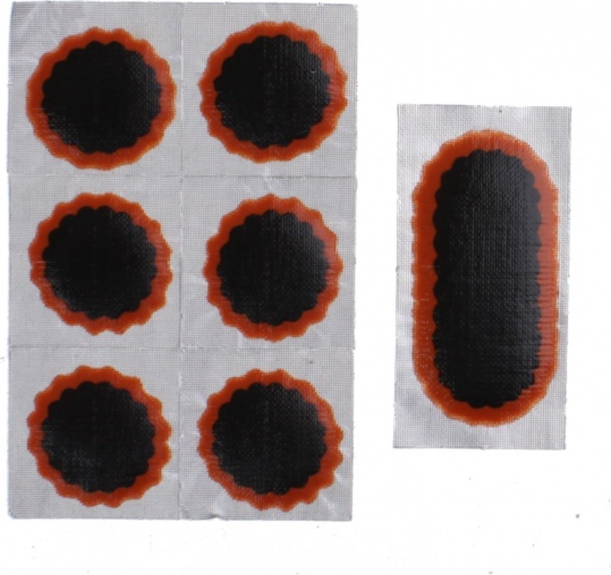 Rema Tip Top Bandenplakkers Tube Patch Rubber 7-delig - Zwart