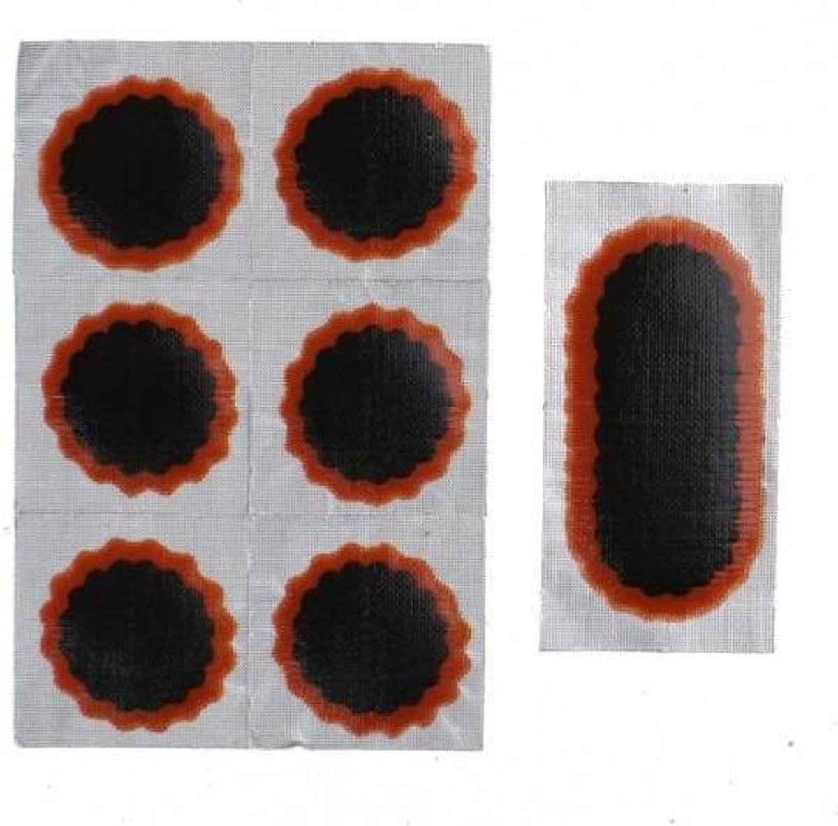 Rema Tip Top Bandenplakkers Tube Patch Rubber 7-delig - Zwart