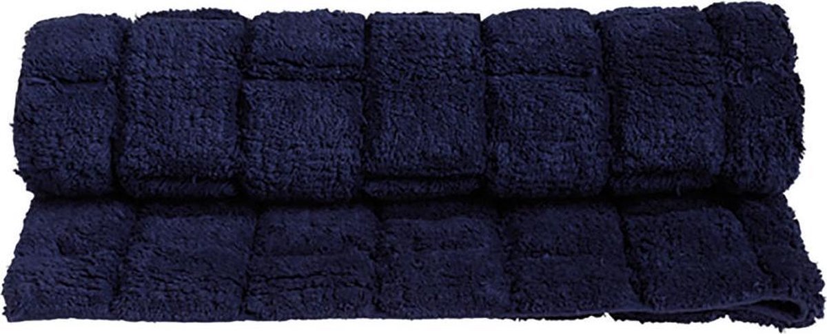 Seahorse Metro Badmat - 60 X 90 Cm - Indigo - Blauw