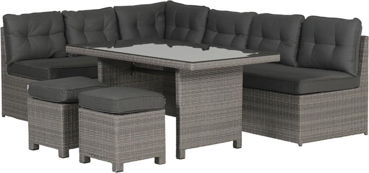 Garden Impressions Lapa Lounge Dining Set 5-delig - - Grijs
