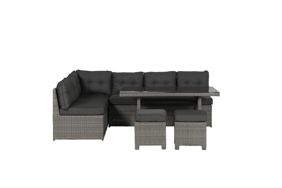 Garden Impressions Lapa Lounge Dining Set 5-delig - - Grijs