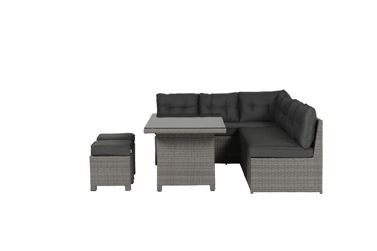 Garden Impressions Lapa Lounge Dining Set 5-delig - - Grijs