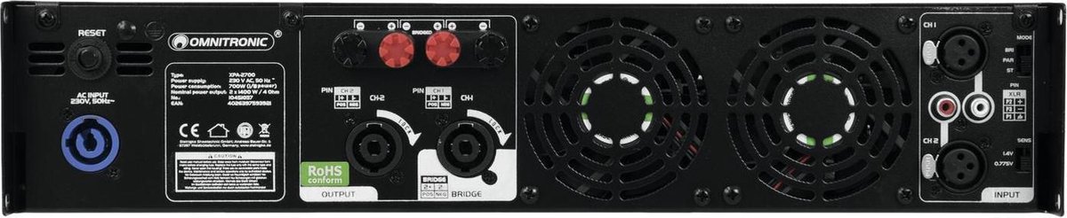 Omnitronic XPA-2700 versterker