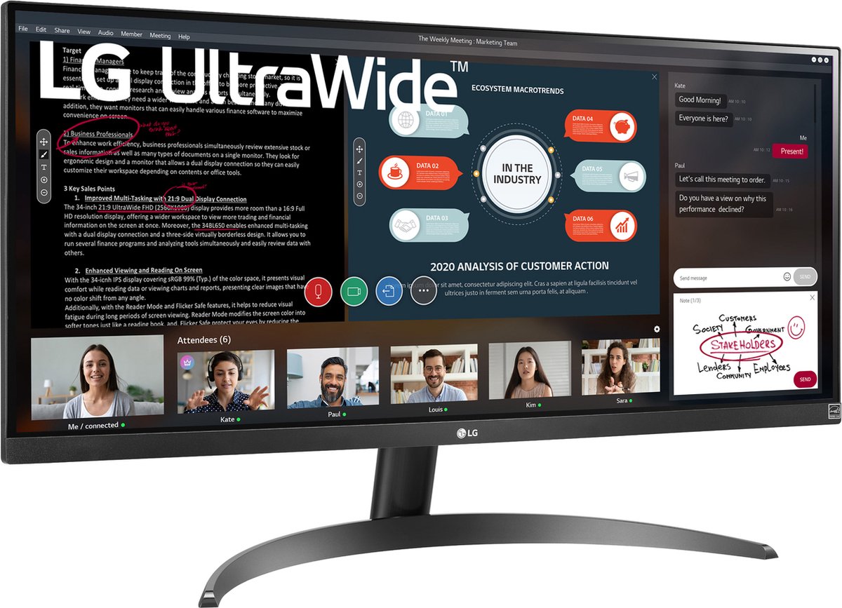 LG UltraWide 29WP500 - Zwart