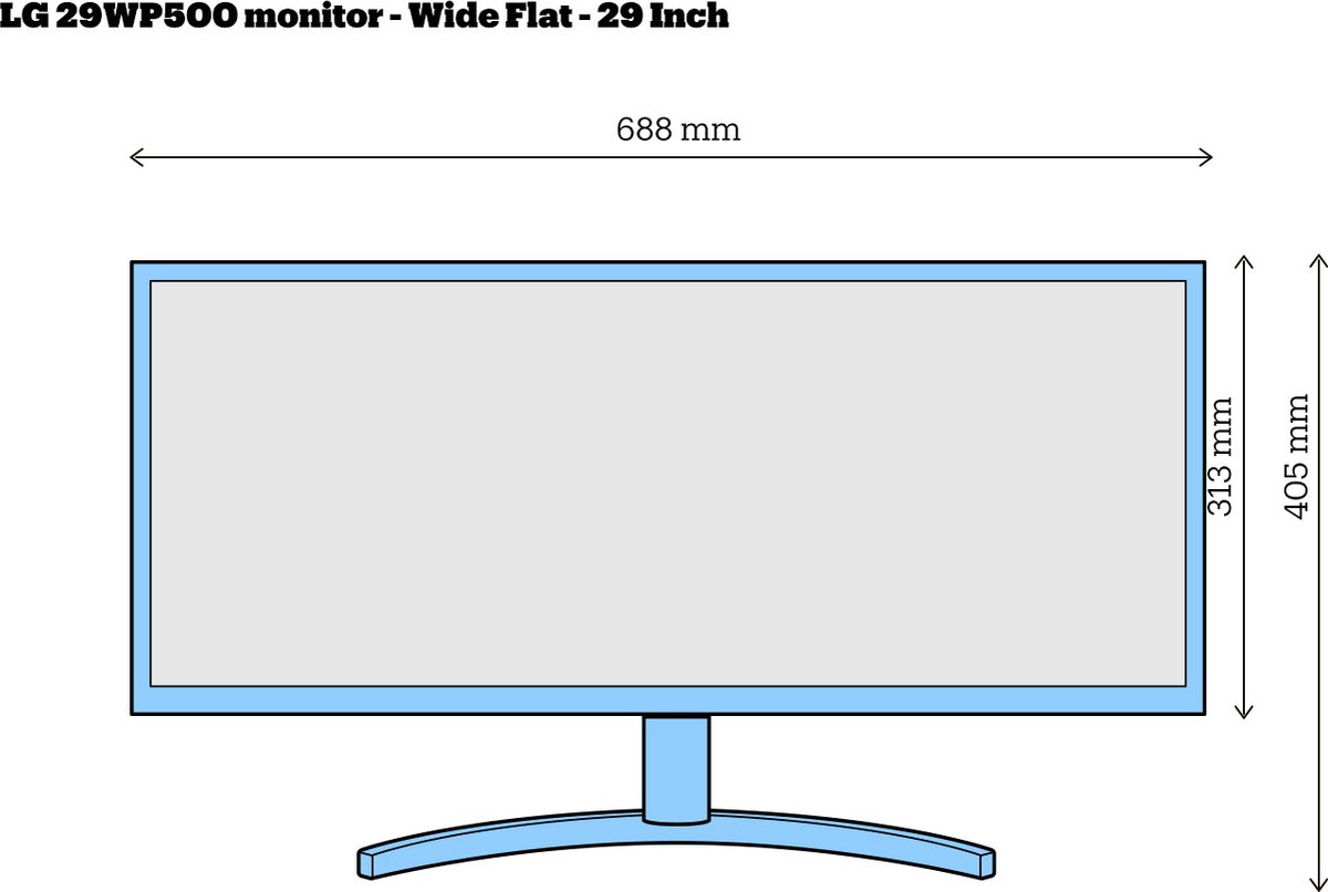 LG UltraWide 29WP500 - Zwart