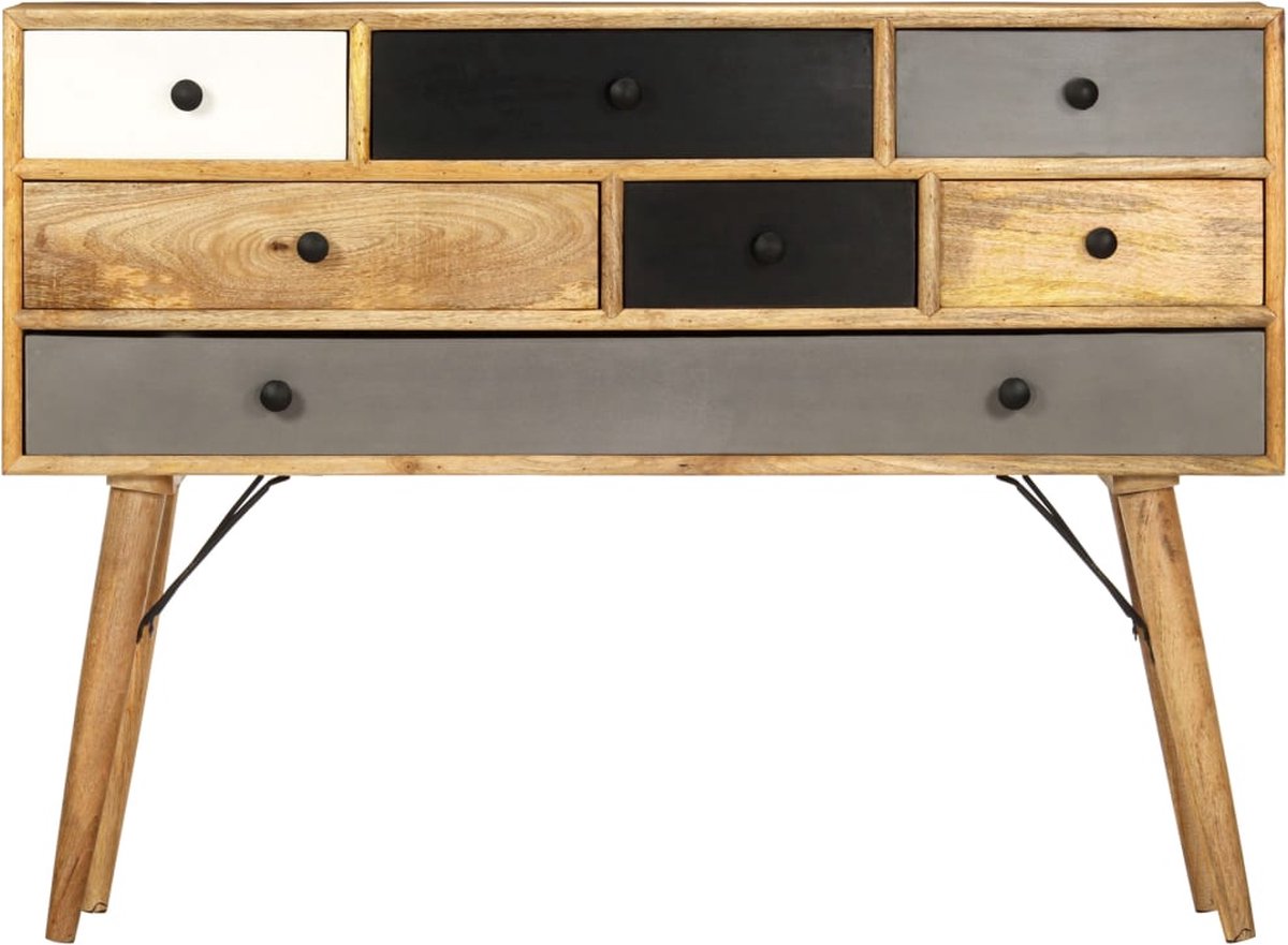 Vidaxl Dressoir 110x30x82 Cm Massief Mangohout - Bruin