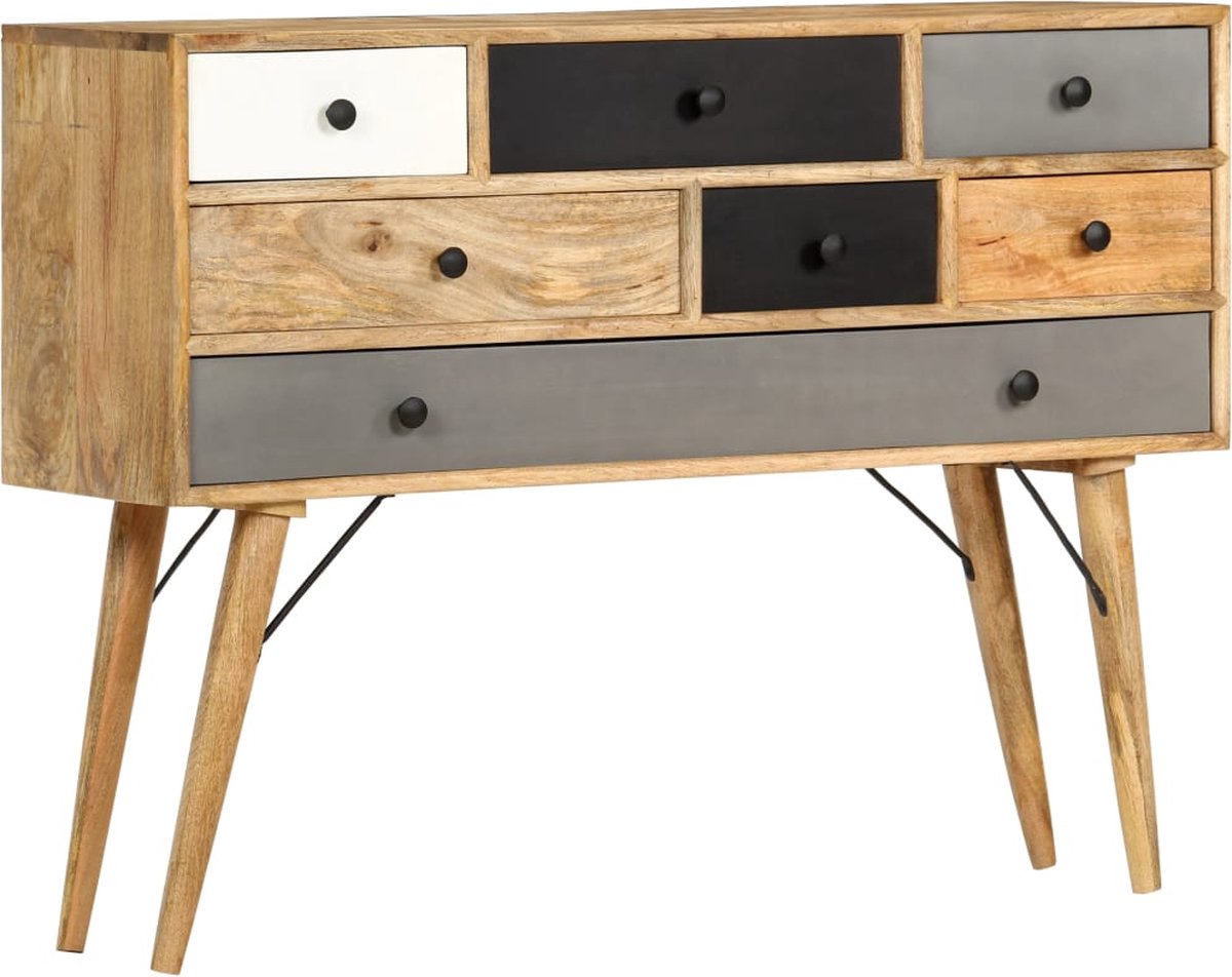 Vidaxl Dressoir 110x30x82 Cm Massief Mangohout - Bruin