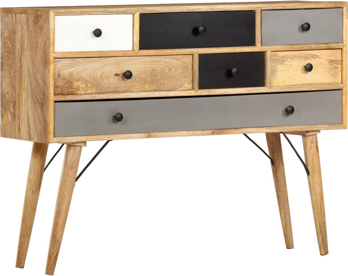 Vidaxl Dressoir 110x30x82 Cm Massief Mangohout - Bruin