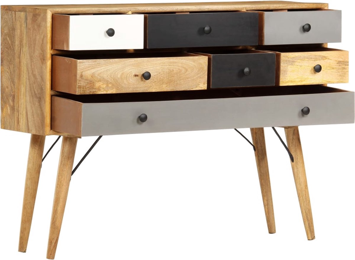 Vidaxl Dressoir 110x30x82 Cm Massief Mangohout - Bruin