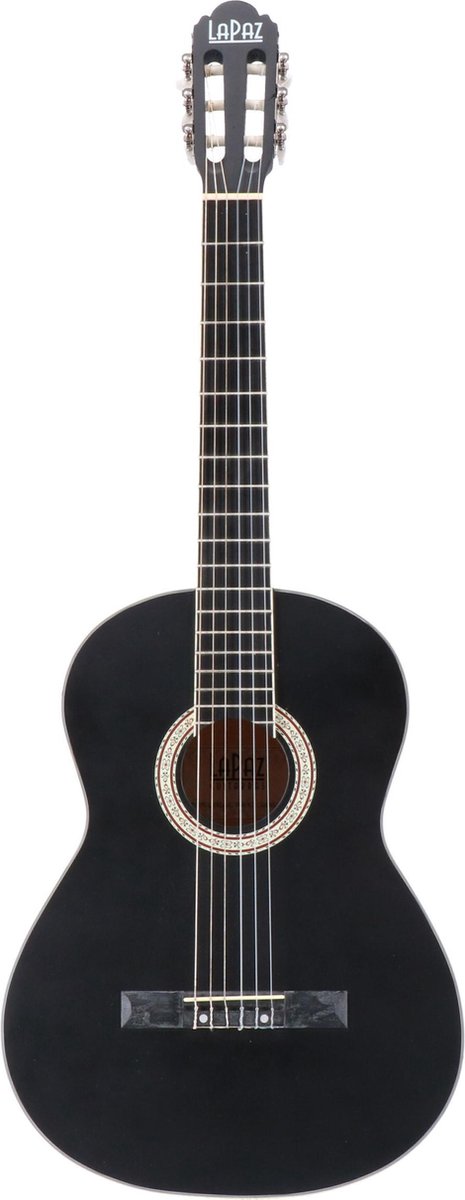 Lapaz C30BK klassieke gitaar matzwart