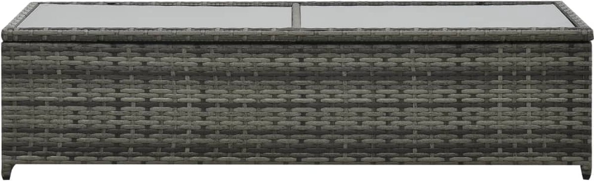 Vidaxl 4-delige Loungeset Met Kussens Poly Rattan Antraciet - Grijs