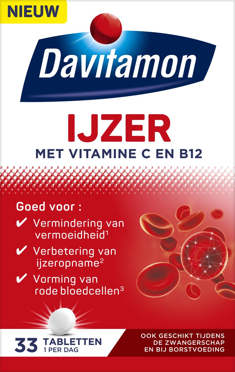 Davitamon IJzer met B12 33 tabletten