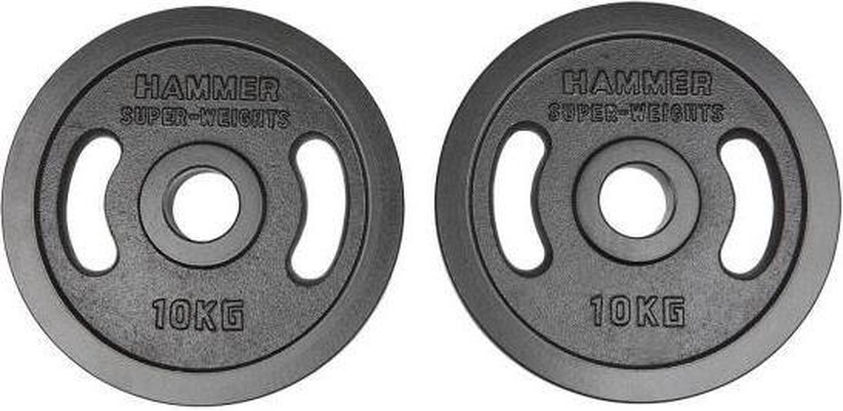 HAMMER Olympische Gietijzeren Halterschijven - 2 x 15 kg