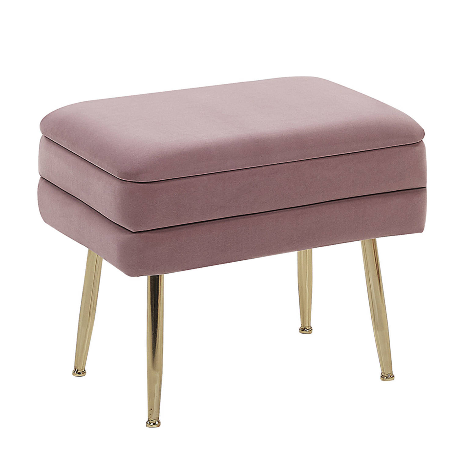 Beliani Odessa Hocker Fluweel 34 X 49 Cm - Rosa