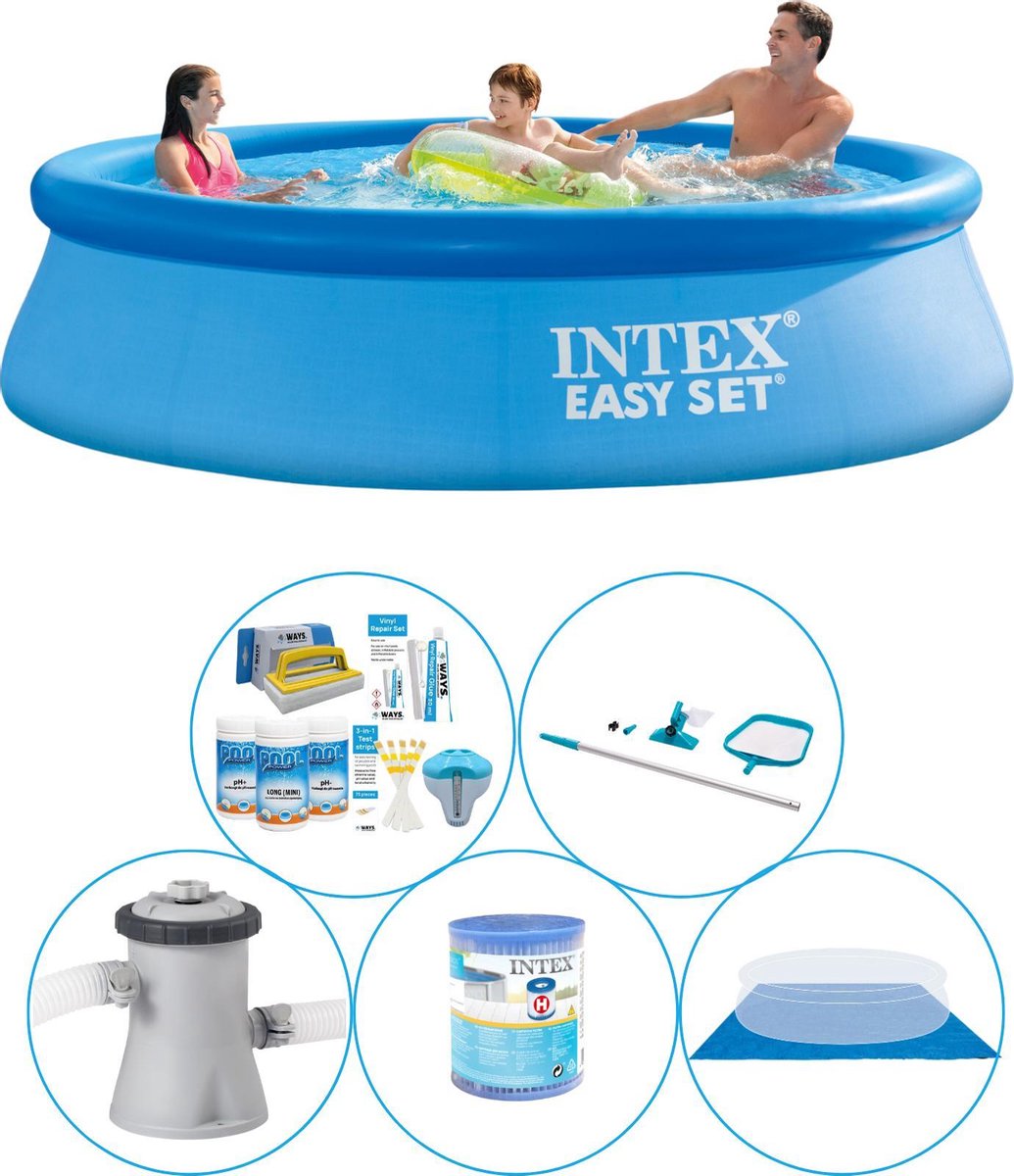 Intex Zwembad Met Accessoires - 6-delig - Easy Set Rond 305x76 Cm - Blauw