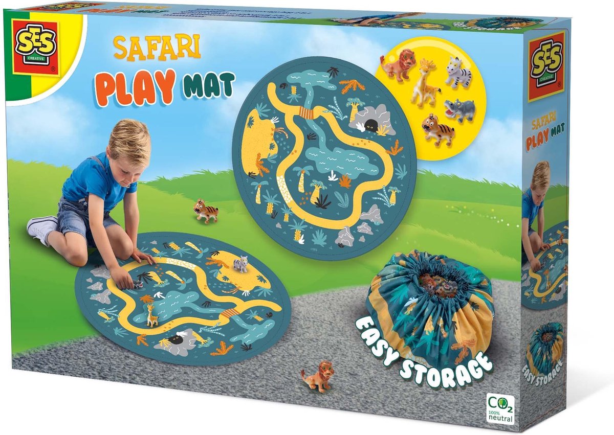 Ses Creative Speelmat Safari Junior 30 X 20 Cm 7-delig - Groen