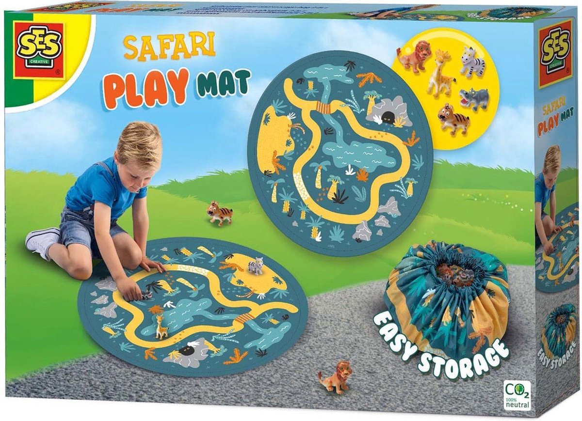 Ses Creative Speelmat Safari Junior 30 X 20 Cm 7-delig - Groen