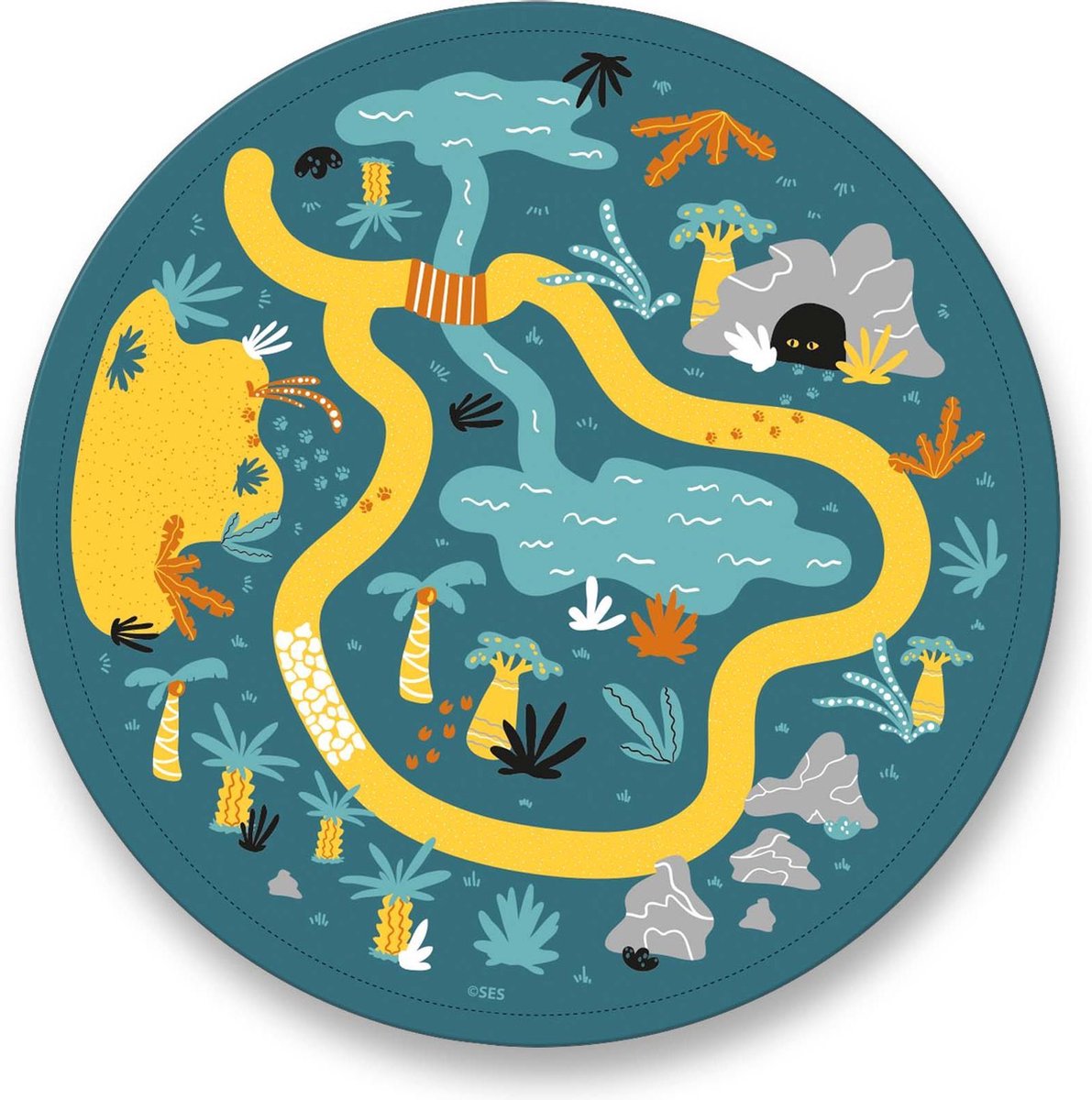 Ses Creative Speelmat Safari Junior 30 X 20 Cm 7-delig - Groen