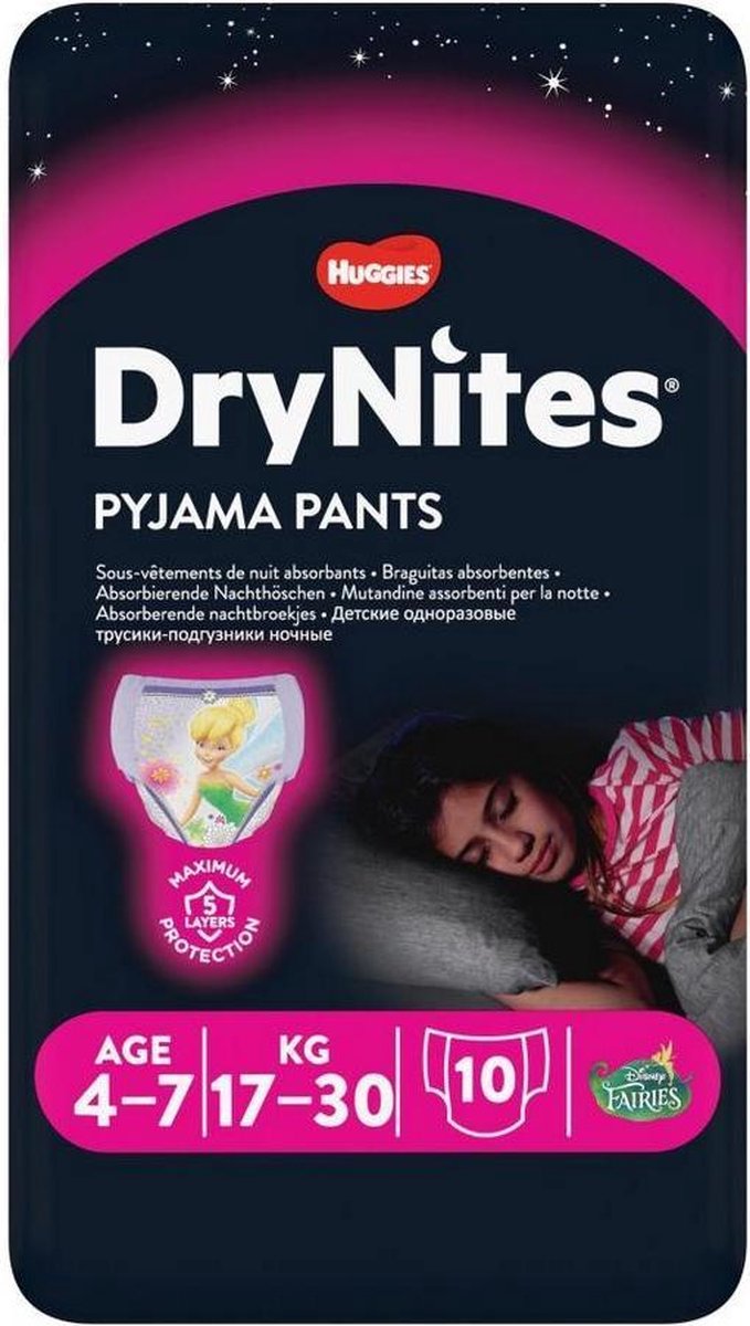 Huggies Drynites Luierbroekjes - Medium Girls - 4 t/m 7 jaar