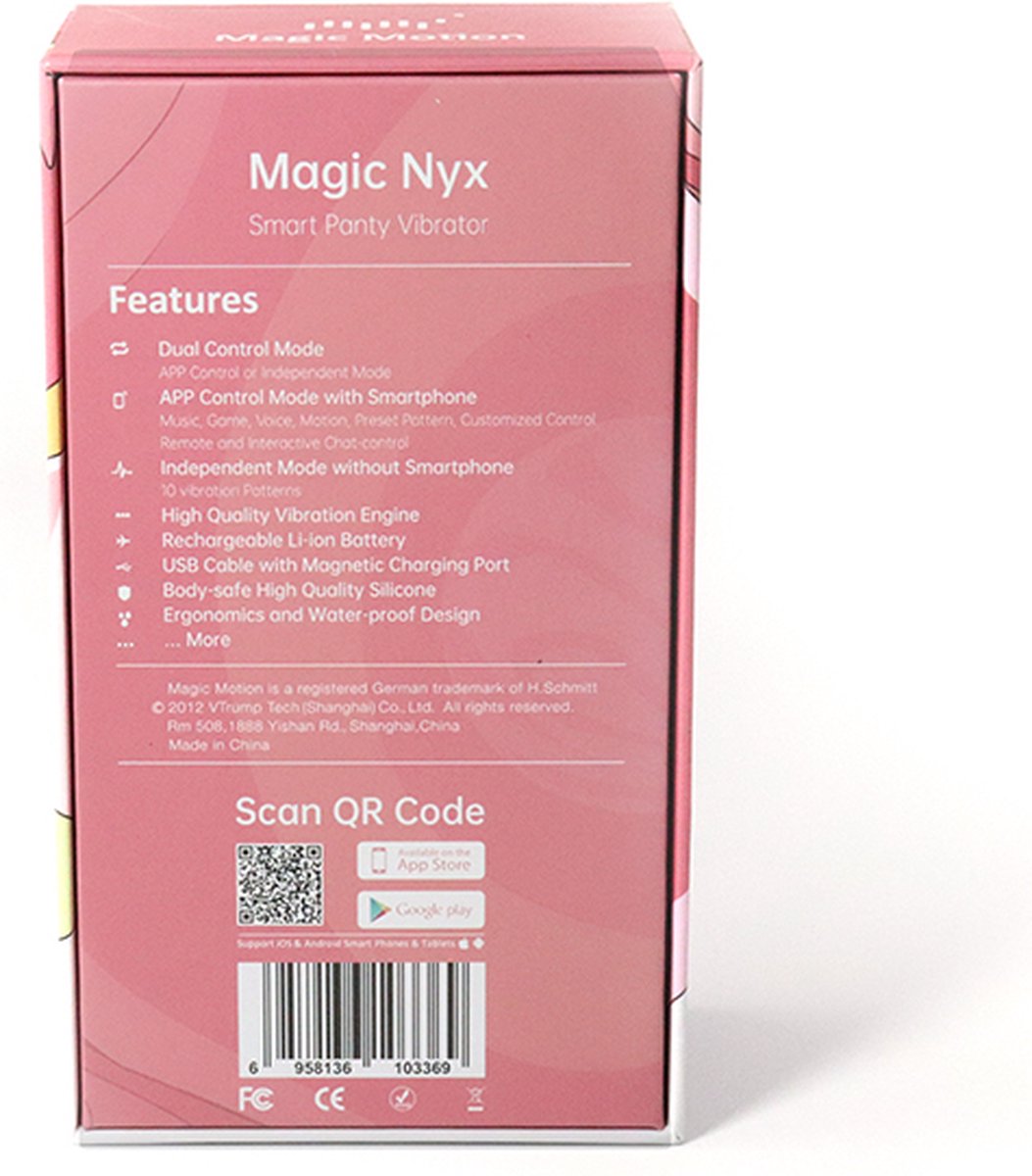 Magic Motion - Nyx Smart Panty Vibrator App Controlled - Rood