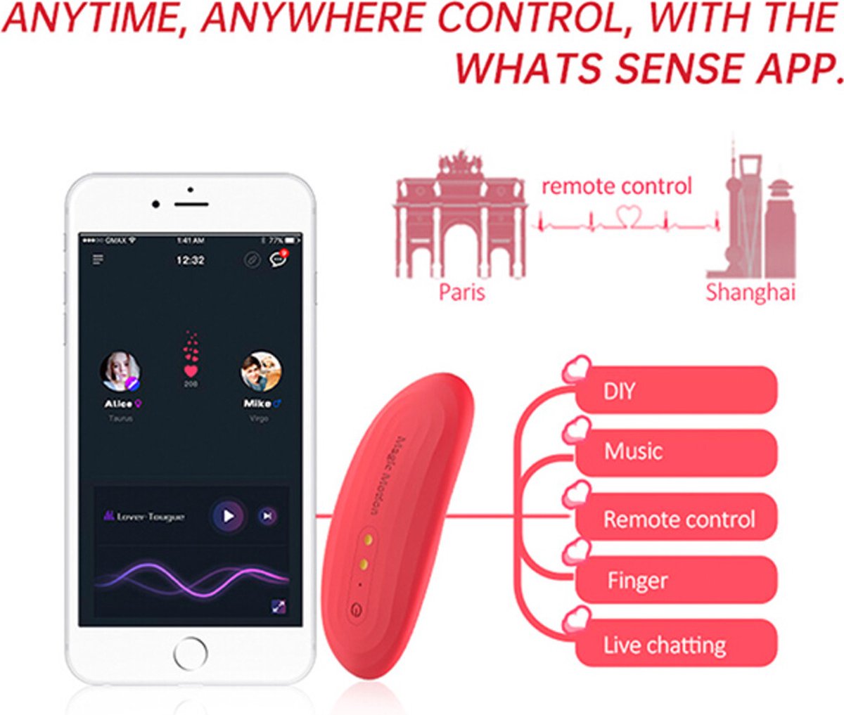Magic Motion - Nyx Smart Panty Vibrator App Controlled - Rood