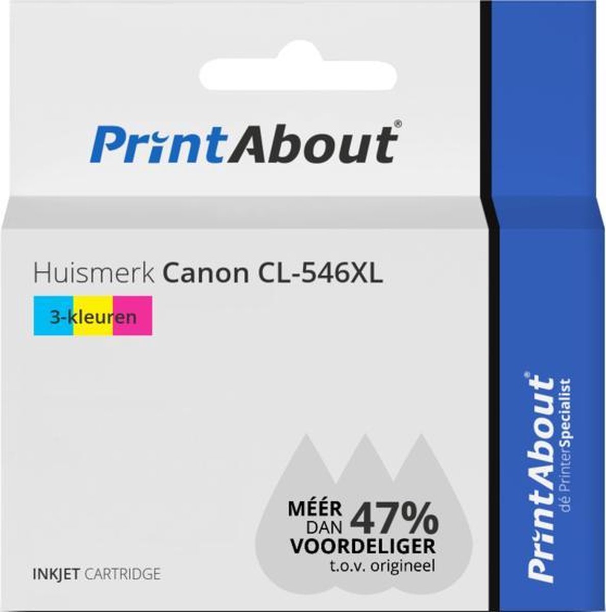 PrintAbout Huismerk Canon CL-546XL Inktcartridge 3-kleuren Hoge capaciteit