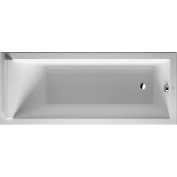 Duravit Starck Slimline bad 170x80 cm zonder poten, - Blanco