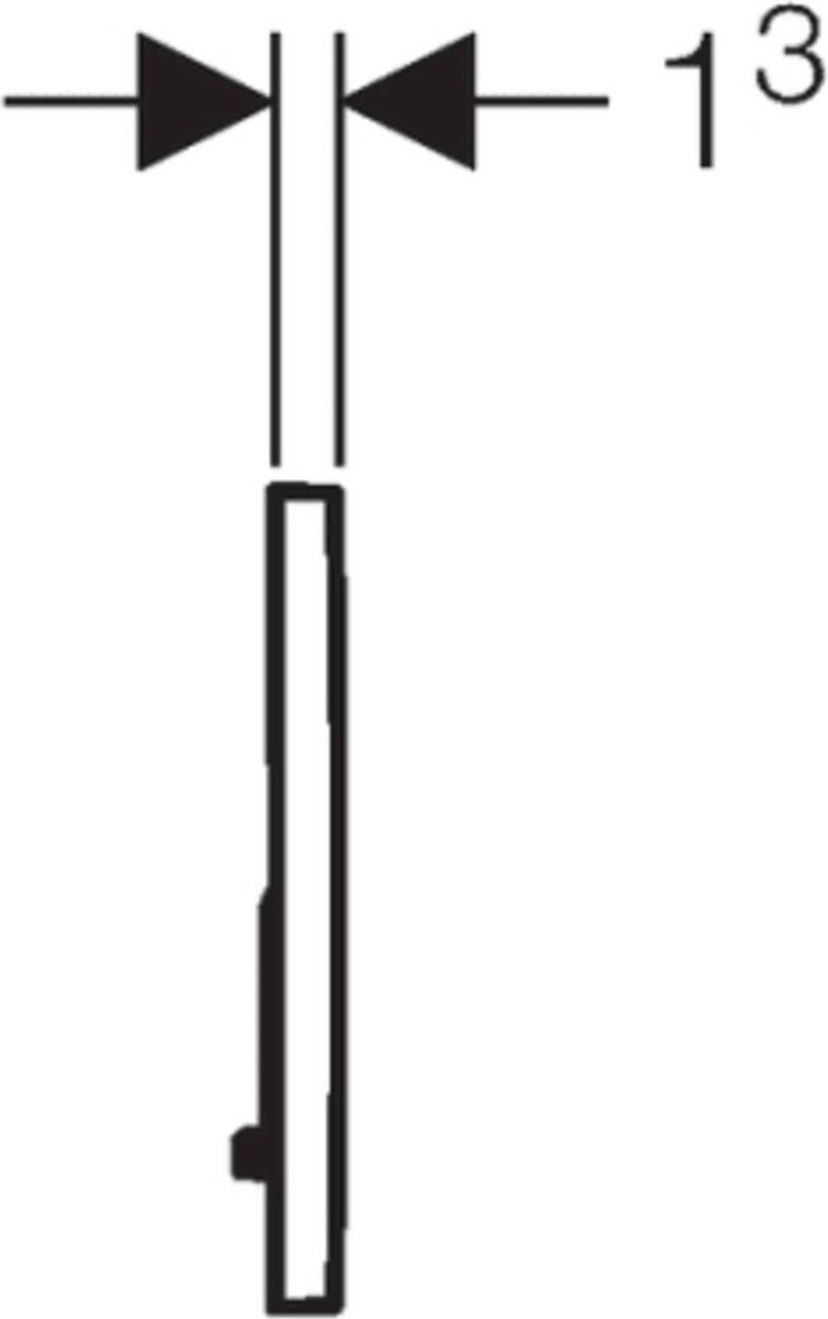 Geberit Sigma01 bedieningspaneel 2-knops frontbediening 16,4 x 24,6 cm, alpien - Wit