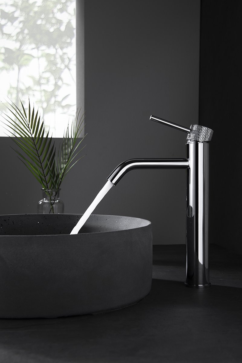 Wiesbaden Ribbd XL hoge wastafelmengkraan chroom 29.5310