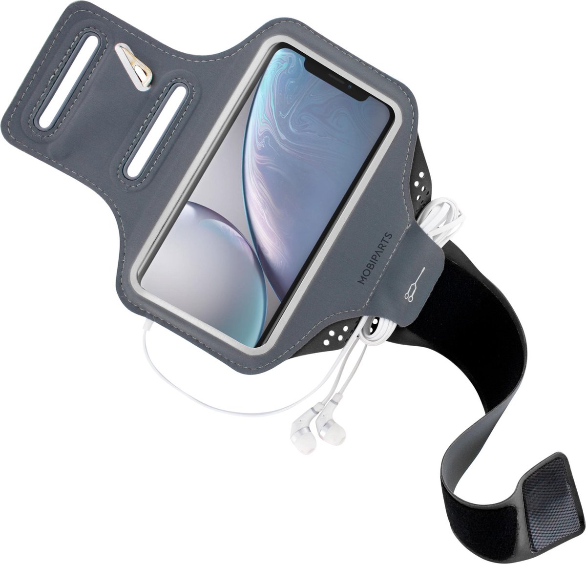 MOBIPARTS Comfort Fit Sportarmband Apple iPhone Xr - Zwart